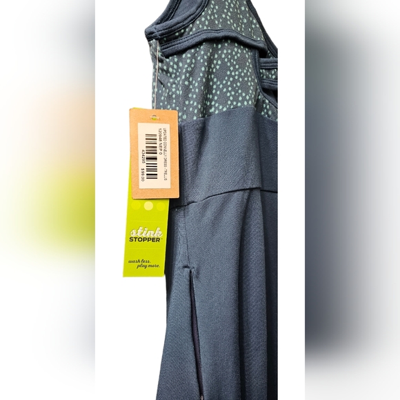 Title Nine Womens X-Small Connnelly Blue Keyhole Tank Dress Zip Pockets NWT - Picture 3 of 4